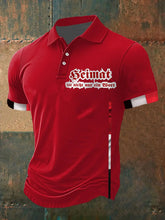 Männer Heimat ist nicht ein Wort bedrucktes Kurzarm-Polos hirt zartstils